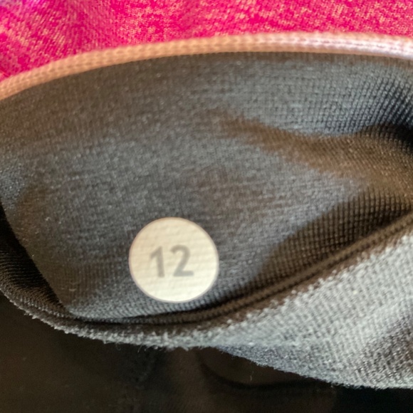 Lululemon Astro workout pants with pink waistband trim. Size 12 - Picture 3 of 3